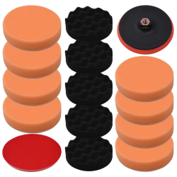 vidaXL 14-daļīgs pulēšanas spilventiņu komplekts, 150 mm