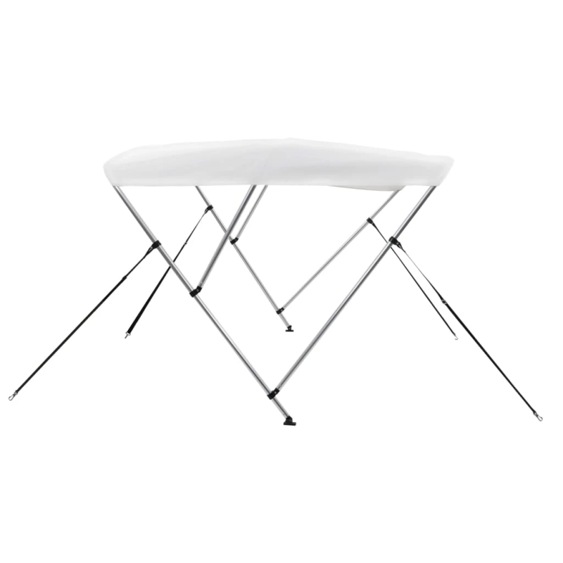 vidaXL trīsloku motorlaivas jumts, balts, 183x180x137 cm