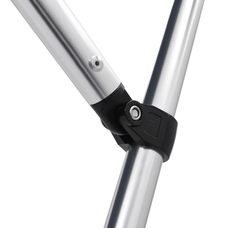 vidaXL četrloku motorlaivas jumts, balts, 243x196x137 cm