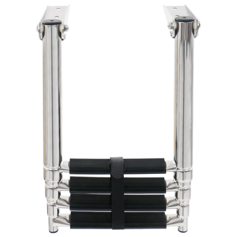 vidaXL saliekamas laivu kāpnes, 4 pakāpieni, nerūsējošs tērauds