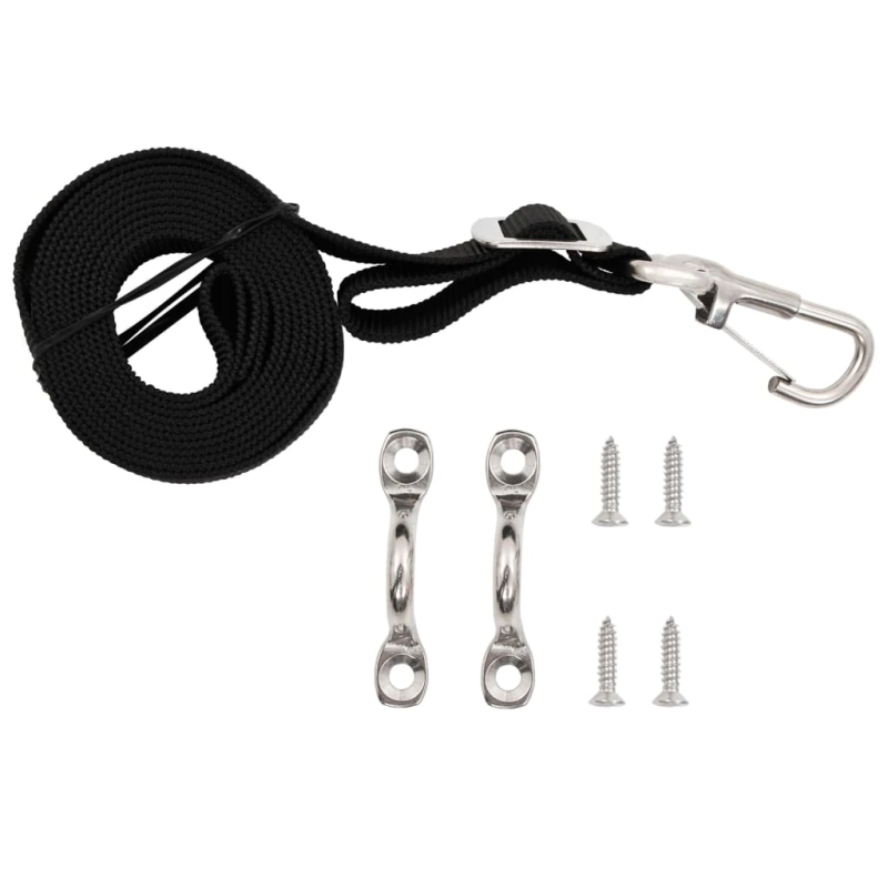 vidaXL motorlaivas jumta siksnas, 2 gab., audums, nerūsējošais tērauds