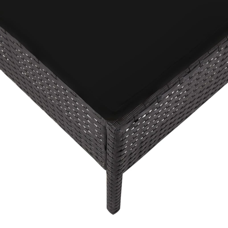 vidaXL 5-daļīgs dārza dīvāna komplekts ar matračiem, melns PE