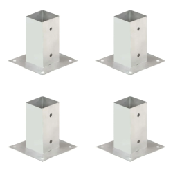 vidaXL stabu pamatnes, 4 gab., cinkots metāls, 71 mm