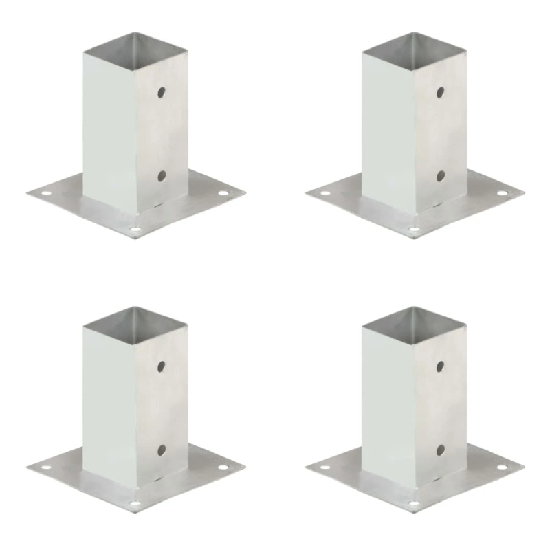 vidaXL stabu pamatnes, 4 gab., cinkots metāls, 71 mm