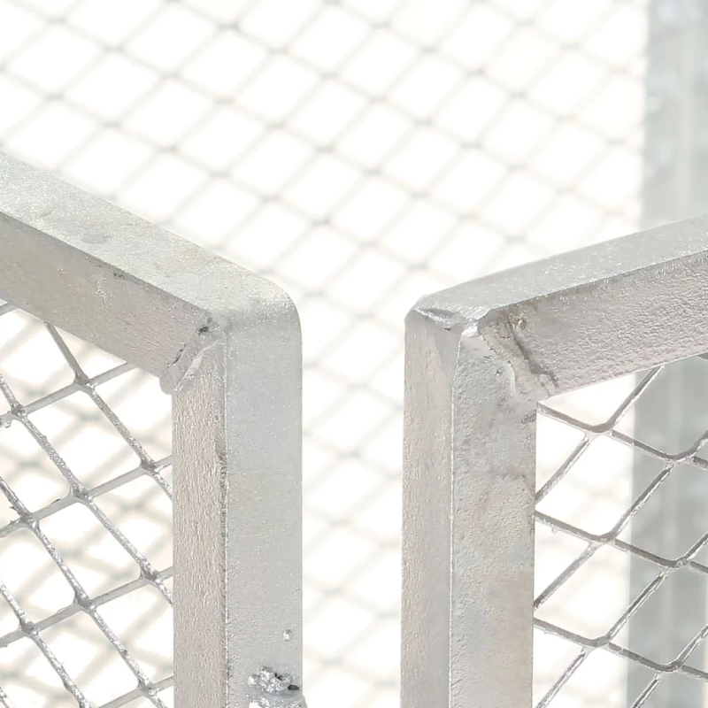 vidaXL dārza komposta nožogojums, 100x100x77 cm, cinkota dzelzs