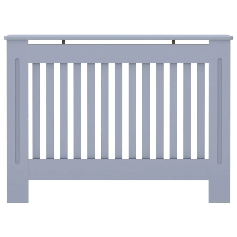 vidaXL radiatora pārsegs, pelēks, 112x19x81,5 cm, MDF