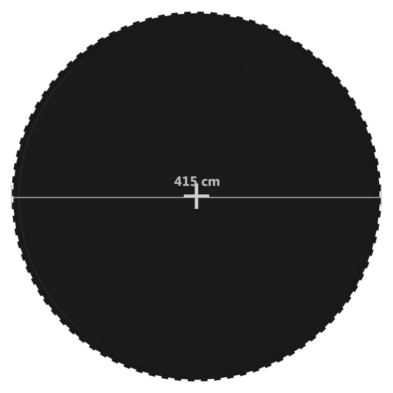 vidaXL batuta lēkājamā virsma, melns audums, 4,57 m, apaļa