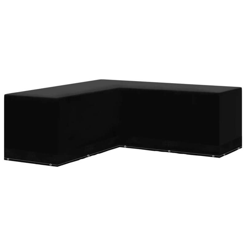 vidaXL dārza mēbeļu pārklājs, L-forma, 12 gredzeni, 250x250x90 cm