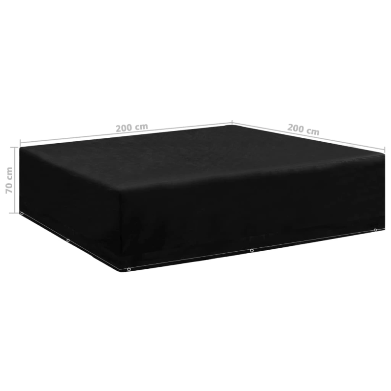 vidaXL dārza mēbeļu pārklājs, 8 gredzeni, 200x200x70 cm