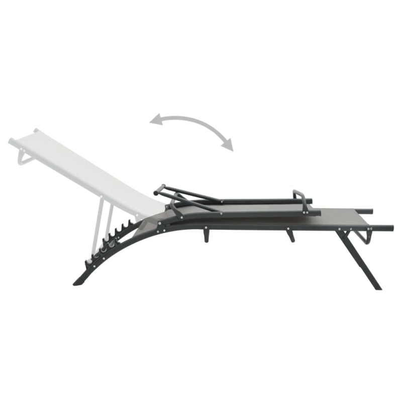 vidaXL saliekami sauļošanās zviļņi, 2 gab., tekstilēns un tērauds