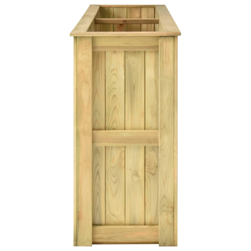 vidaXL augsta puķu kaste, 196x50x100 cm, impregnēts priedes koks