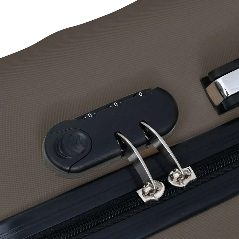 vidaXL cieto koferu komplekts, 3 gab., ABS, brūni