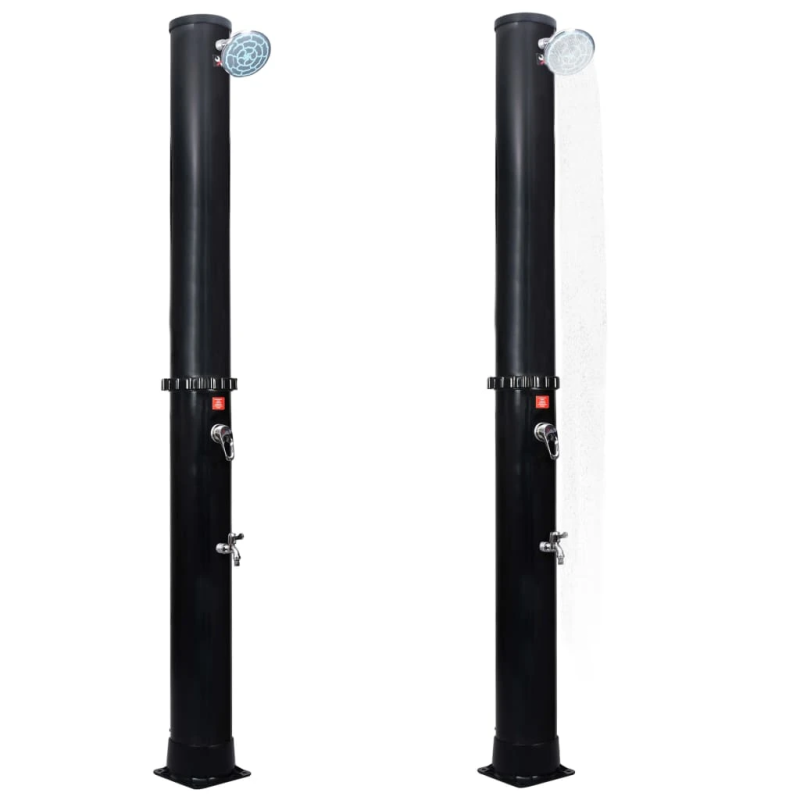 vidaXL āra solārā duša ar dušas galvu un krānu, 40 L