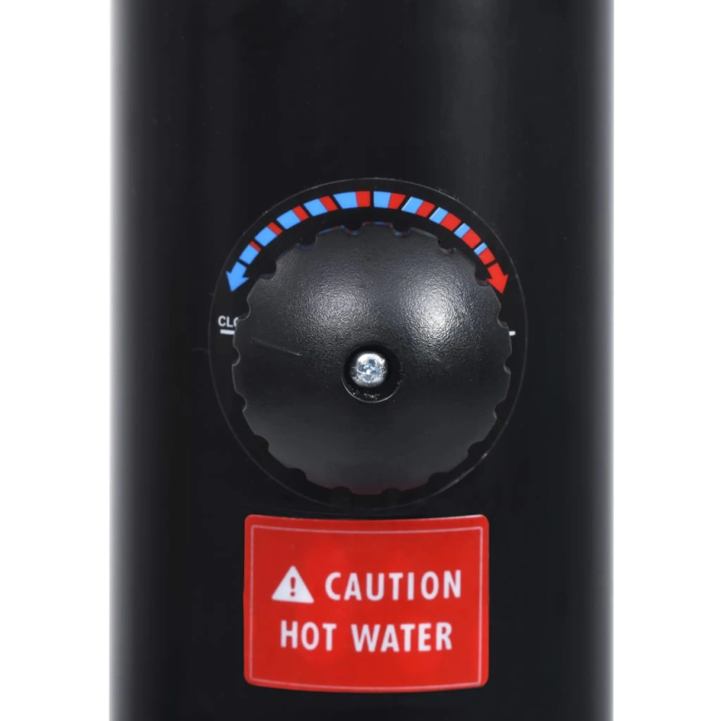 vidaXL solārā dārza duša, melna, 215 cm, 8 L