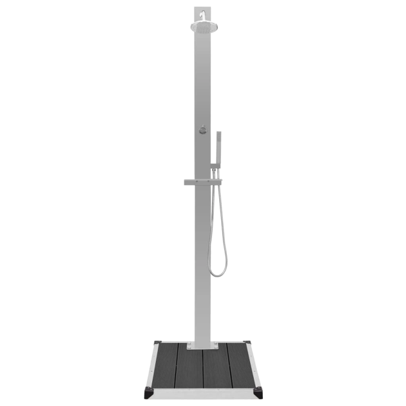 vidaXL āra duša ar pamatni, WPC, nerūsējošs tērauds