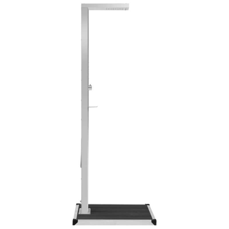 vidaXL āra duša ar pamatni, WPC, nerūsējošs tērauds