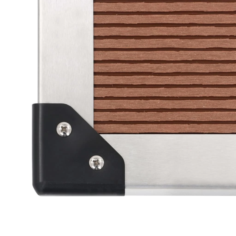 vidaXL Lauko dušas su padėklu, WPC ir nerūdijantis plienas