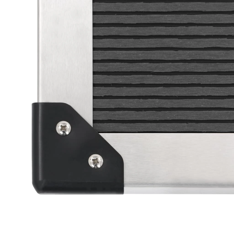 vidaXL āra duša ar pamatni, WPC, nerūsējošs tērauds