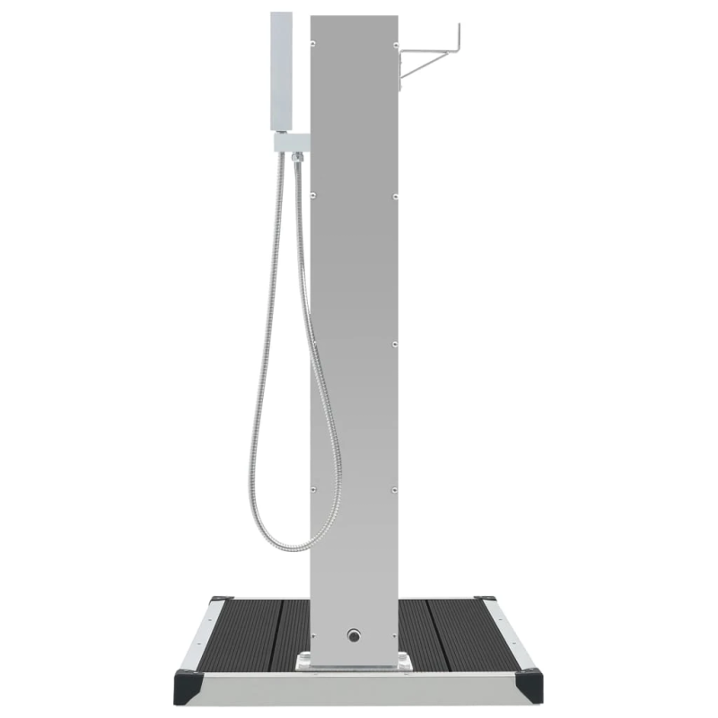 vidaXL āra duša ar pamatni, WPC, nerūsējošs tērauds