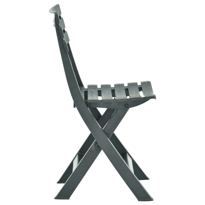 vidaXL saliekami dārza krēsli, 2 gab., zaļa plastmasa