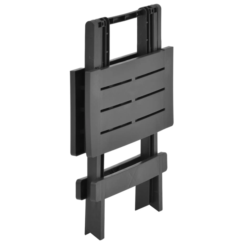 vidaXL saliekams dārza galds, antracītpelēks, 45x43x50 cm, plastmasa