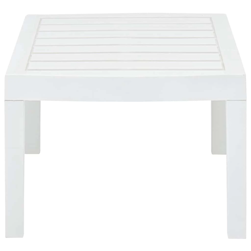 vidaXL dārza galds, balts, 78x55x38 cm, plastmasa