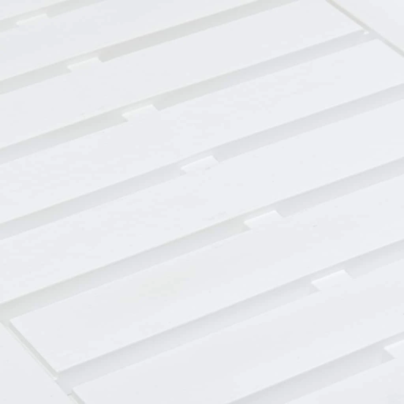 vidaXL dārza galds, balts, 78x55x38 cm, plastmasa