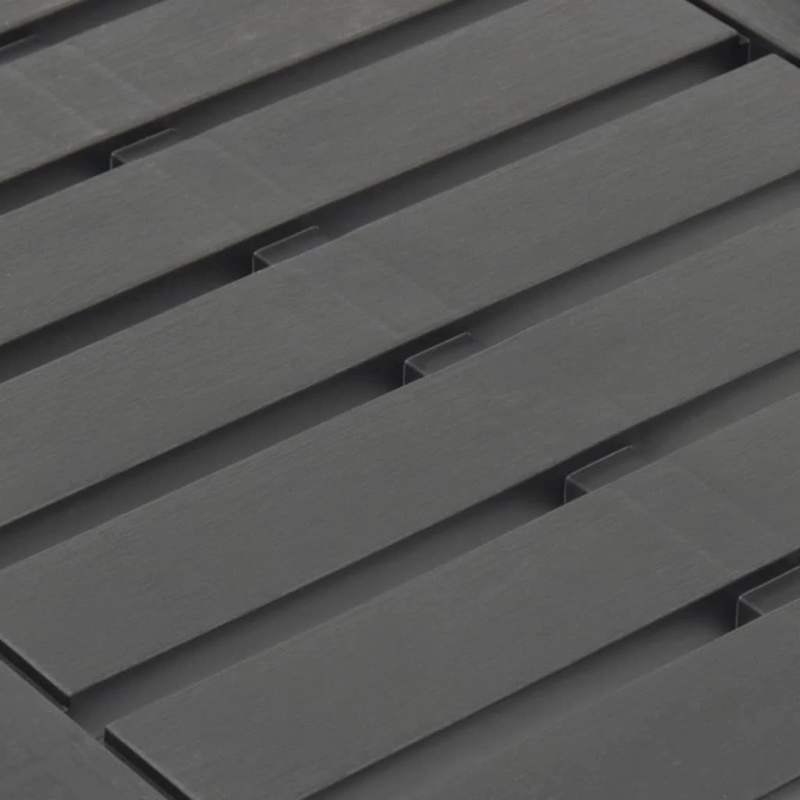 vidaXL dārza galds, antracītpelēks, 78x55x38 cm, plastmasa