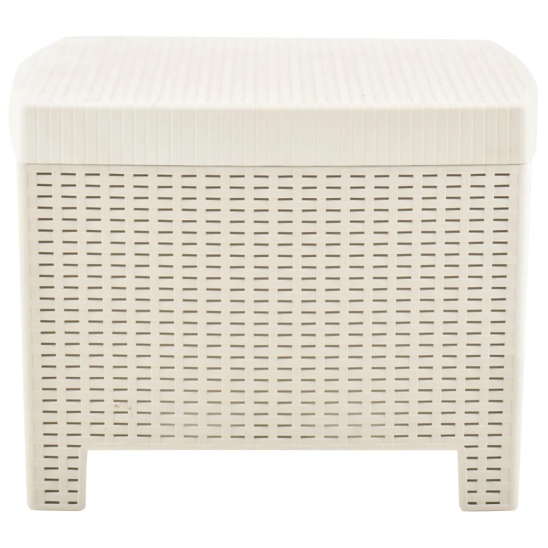 vidaXL 3-daļīgs dārza atpūtas mēbeļu komplekts, plastmasa, balts