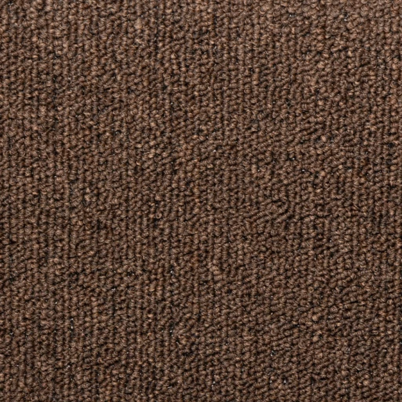 vidaXL kāpņu paklājiņi, 15 gab., 65x21x4 cm, brūni, taisnstūrveida mala