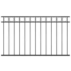 vidaXL žoga panelis, tērauds, 1,7x0,8 m, melns