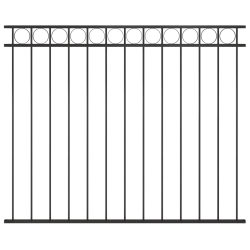 vidaXL žoga panelis, tērauds, 1,7x1,5 m, melns