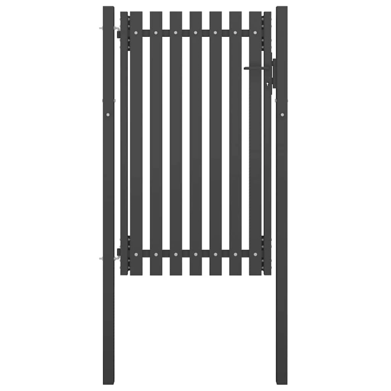 vidaXL dārza žoga vārti, tērauds, 100x150 cm, antracīta krāsā
