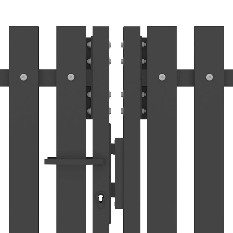 vidaXL dārza žoga vārti, tērauds, 400x200 cm, antracīta krāsā