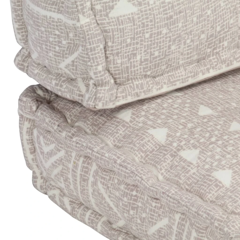 vidaXL palešu dīvānu spilvens, gaiši brūns audums, tekstilmozaīka