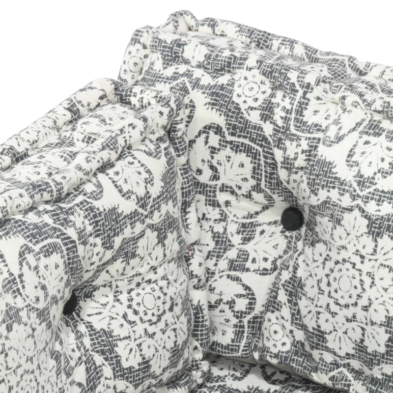 vidaXL palešu dīvānu spilvens, gaiši pelēks audums, tekstilmozaīka