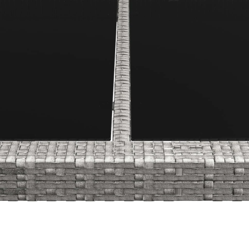 vidaXL dārza galds, 200x150x74 cm, pelēka PE rotangpalma