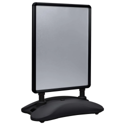 vidaXL A1 plakātu stends, melns, alumīnija sakausējums