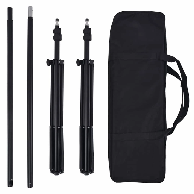 vidaXL fotostudijas komplekts - gaismas izkliedētāji un foni