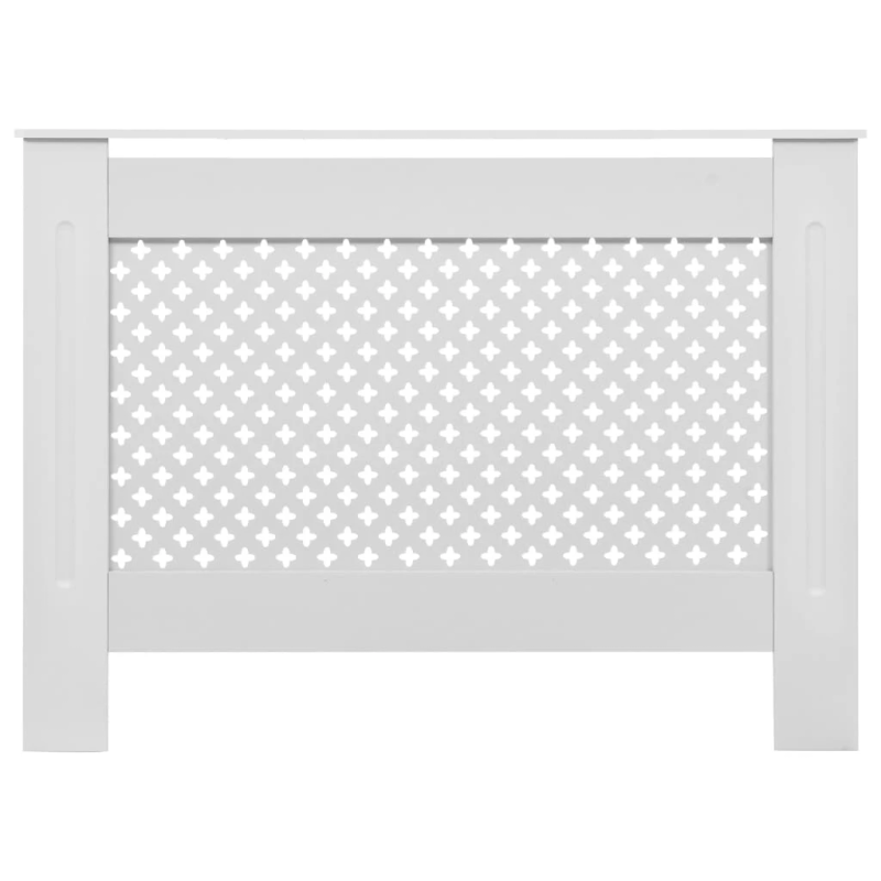 vidaXL radiatora pārsegi, 2 gab., balti, 112x19x81,5 cm, MDF