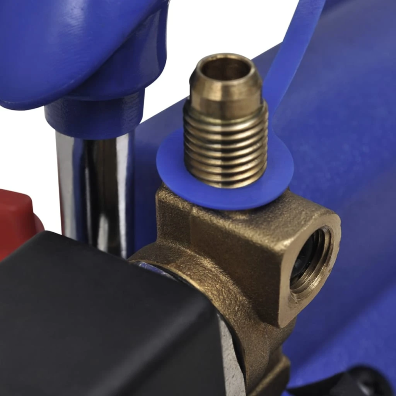 vidaXL vienpakāpes vakuuma sūknis, divvirziena kolektors un mērierīce