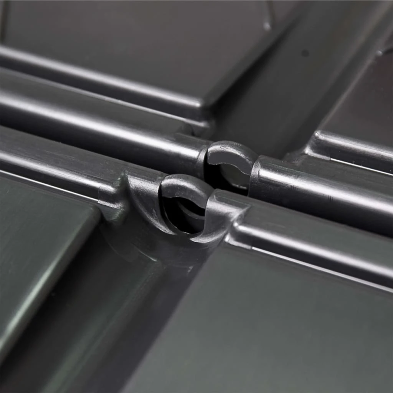 vidaXL dārza komposta tvertne, melna, 68,9x68,9x83,9 cm, 360 L