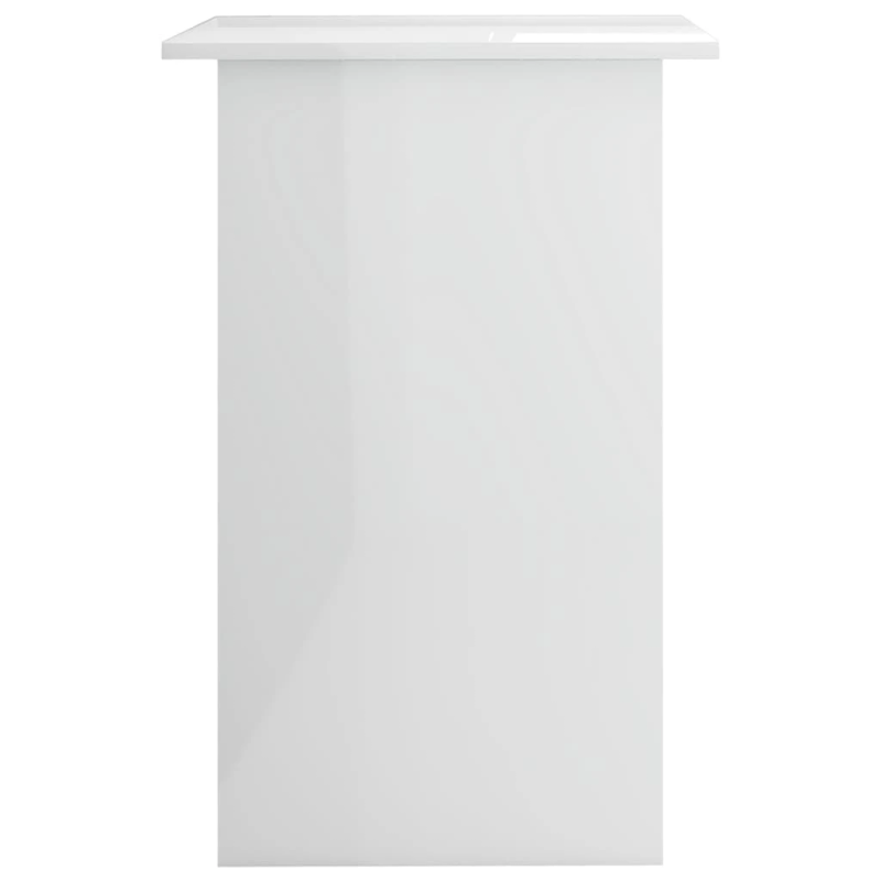 vidaXL rakstāmgalds, spīdīgi balts, 90x50x74 cm, inženierijas koks