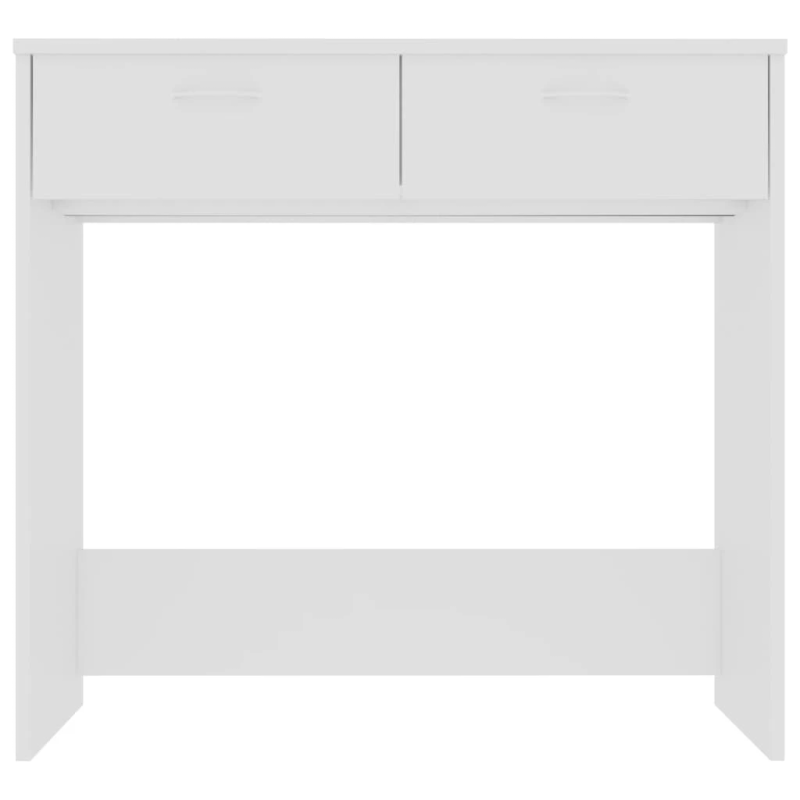 vidaXL rakstāmgalds, balts, 80x40x75 cm, inženierijas koks