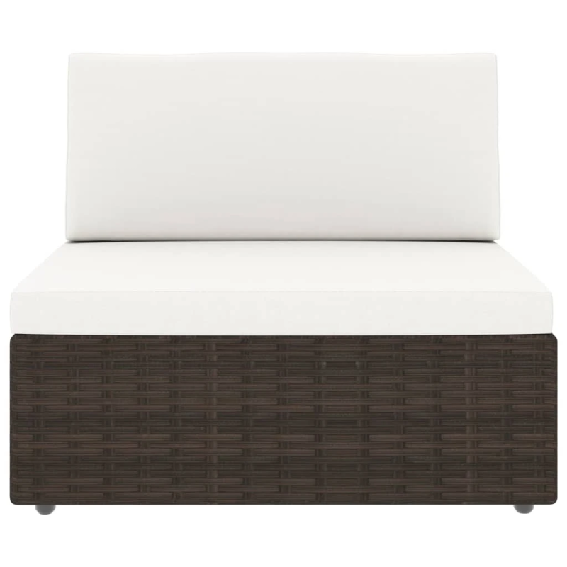 vidaXL 2-daļīgs dārza atpūtas mēbeļu komplekts, PE rotangpalma, brūns