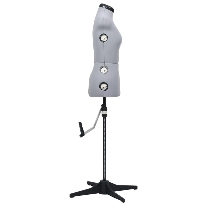vidaXL sievietes manekens, regulējams, pelēks, S, 33-40