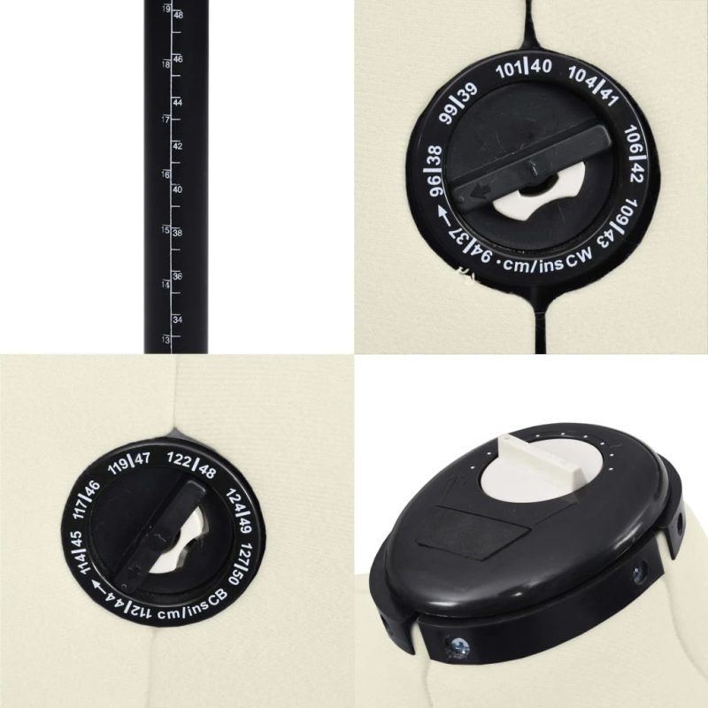 vidaXL sievietes manekens, regulējams, krēmkrāsas, L, 44-50