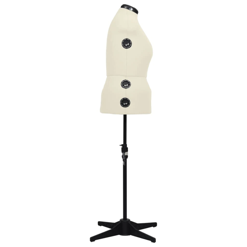 vidaXL sievietes manekens, regulējams, krēmkrāsas, L, 44-50