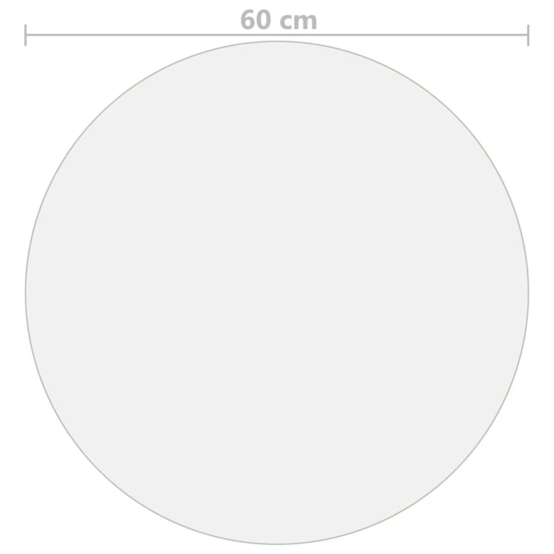vidaXL galda aizsargsegums, matēts, DIA60 cm, 1,6 mm, PVC