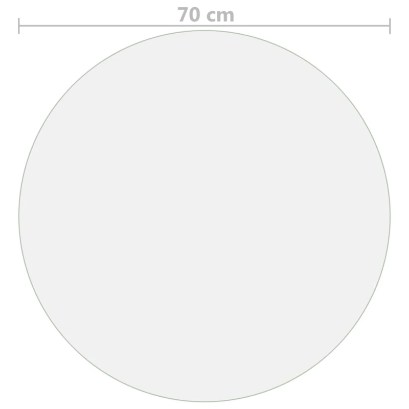 vidaXL galda aizsargsegums, caurspīdīgs, DIA70 cm, 1,6 mm, PVC